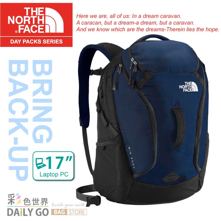 The North Face 17吋電腦背包 33L-宇宙藍/瀝灰 CLG7-A7U