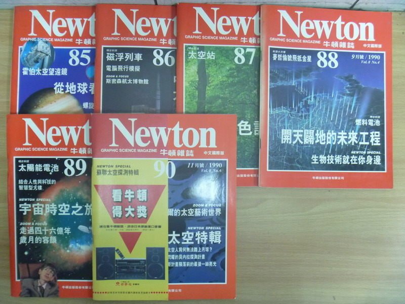 【書寶二手書T5／雜誌期刊_RJB】牛頓_85~90期間_6本合售_蘇聯太空特輯等