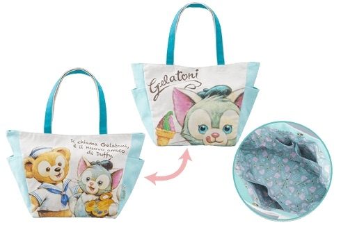 日本直購 東京迪士尼海洋duffy 畫家貓提袋托特包