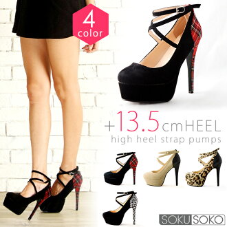 龐克綁帶秋季高跟鞋 日本10天直購品