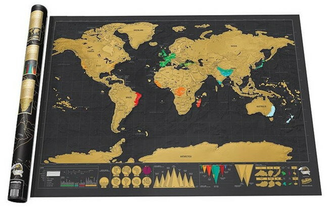 世界旅遊旅行刮刮地圖/刮地圖創意禮品 十天預購
