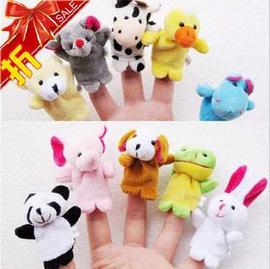 風靡日韓雙層動物手指偶 手偶 玩具 10個一套
