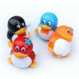 上鏈 發條企鵝 QQ玩具 可愛有趣（4入裝）-7701005