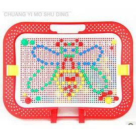 百變創意蘑菇釘插板玩具383件 3-7歲玩具 蘑菇丁拼圖兒童益智玩具-7701005