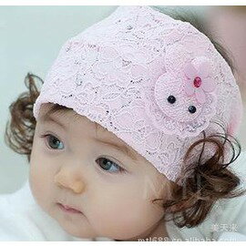 韓版假髮兒童發帶女寶寶嬰兒頭帶小兔裝飾品0-1-2-3歲夏季春秋季-7701007