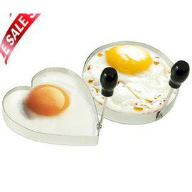 不銹鋼煎蛋器 煎蛋模具 心形煎蛋器 圓形煎蛋器 2件套裝-7201005
