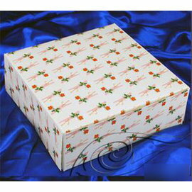 【大方盒-一枝花-300g銅版紙-10個/組】蛋糕盒 西點盒 點心盒(23*23*8cm)，10個/組-8001001
