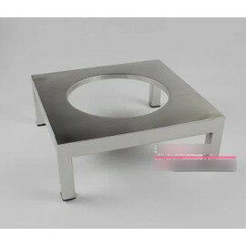 【高腳電爐專用架-不銹鋼-33*33*13cm-1個/組】小號港式奶茶爐架 不銹鋼架 港式絲襪奶茶必備-7501007