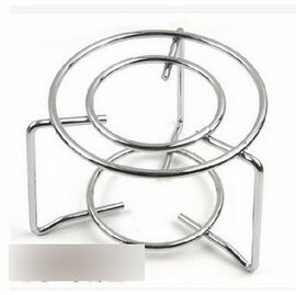 【不銹鋼圓架-直徑13.5*高11cm-2個/組】 摩卡壺虹吸壺專用加熱器具 瓦斯爐架子 適用於底部直徑8cm以上的摩卡壺-7501008