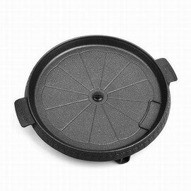 【J 圓形燒烤盤-直徑32cm-1套/組】鋁合金雙層構造 戶外家用 塗層燒烤鍋燒烤盤無煙烤肉盤烤肉鍋卡式爐燒烤盤-76007