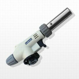 【白色電子點火噴槍-總長20cm-1套/組】不銹鋼管+塑膠 丁烷氣噴火槍 多功能噴槍 戶外點火燒烤噴槍 (不含氣罐)-76007