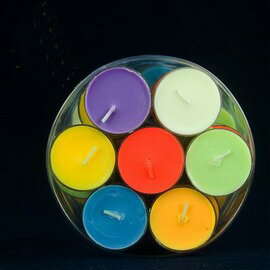 【佛燭-七彩酥油燈梅花粒-4小時/粒-直徑3.8*高1.8cm-28粒/盒-2盒/組】盒裝梅花粒酥油燭酥油燈純天然乳香-7501025