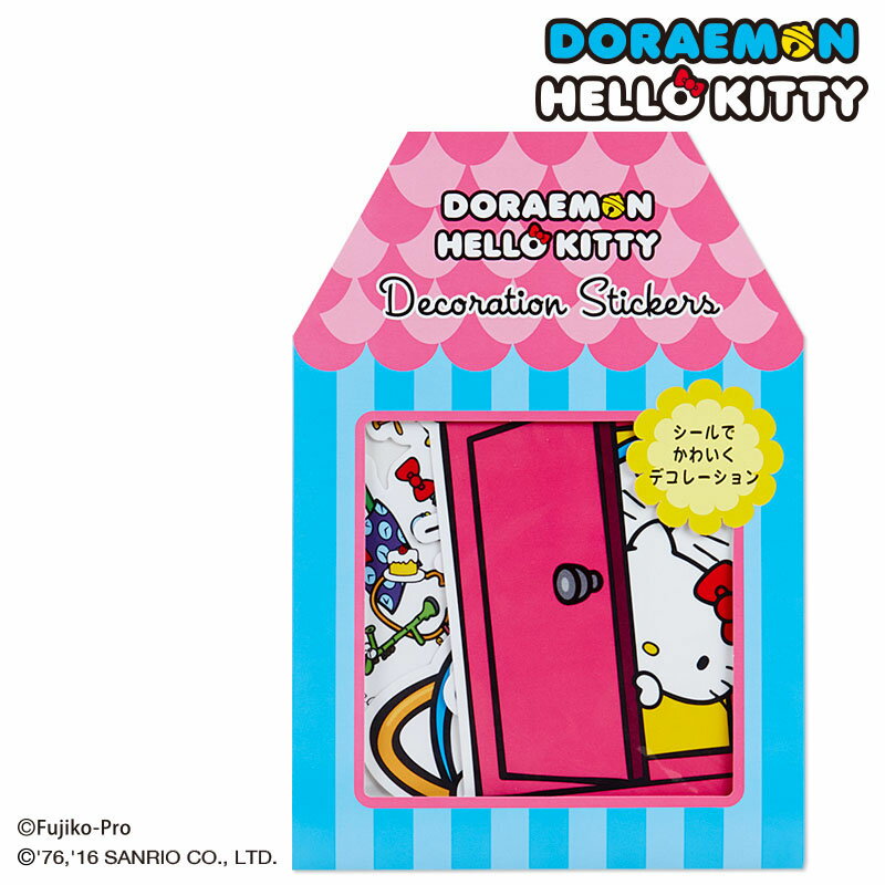 【真愛日本】16021700019 造型裝飾貼12入-KT小叮噹 三麗鷗Hello Kitty凱蒂貓 開關貼 裝飾貼紙