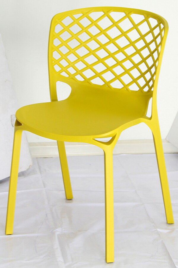 網格背設計款單椅(芥末黃色/藍灰色/米色)