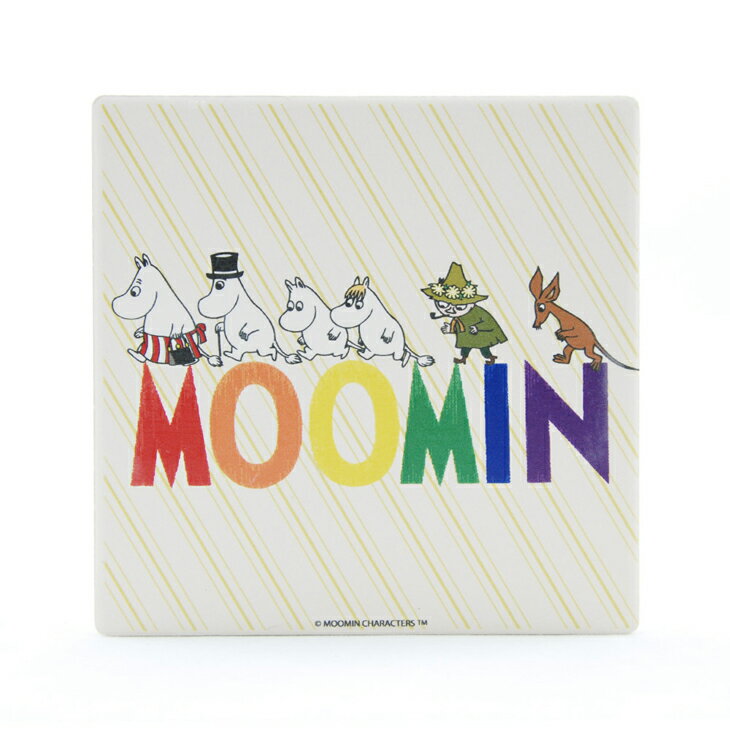 Moomin嚕嚕米正版授權 - 吸水杯墊：【 Happy Family 】 ( 圓 / 方 )