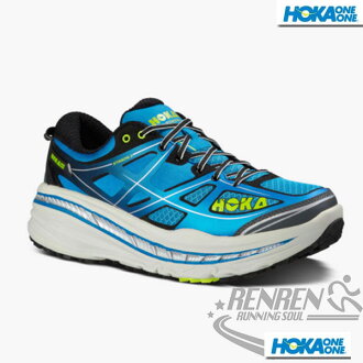 HOKAONEONE 男慢跑鞋 STINSON 3 ATR (亮藍*萊姆綠) 馬拉松 路跑 全地型跑鞋