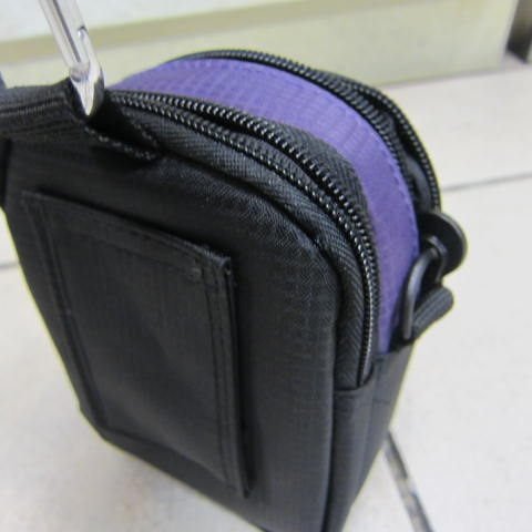 ~雪黛屋~KAWASAKI 外掛式腰包 台灣製造品質保證 三用功能PDA袋 防水尼龍布材質 AKI136PL 紫