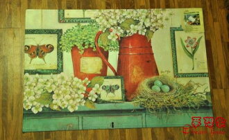 美國 Libbie Avenue 防滑腳踏墊/地墊《 花與畫 》★質感很好喔★