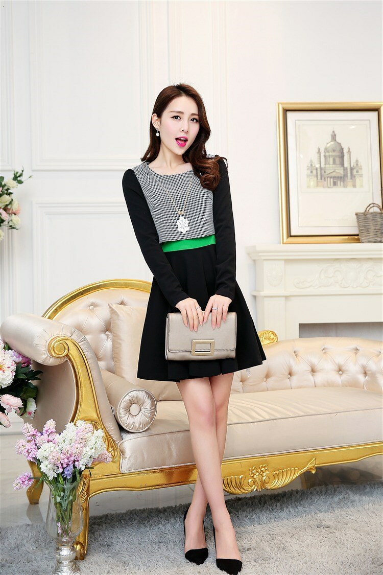 韓國棉麻連衣裙(送項鏈)☆╮需預購