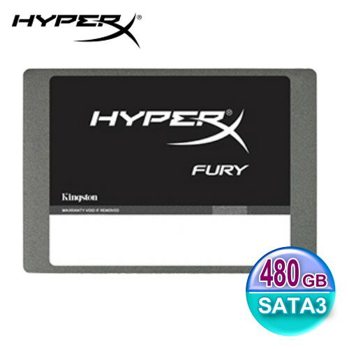 Kingston 金士頓 SSD HyperX FURY 480G【SHFS37A、7mm】2.5吋 SATA3 固態硬碟  