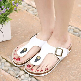 ☆雙兒網☆金屬扣環休閒T型夾腳拖【S330】