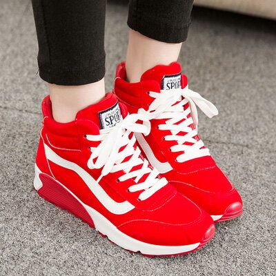 厚底鞋 韓版時尚綁帶休閒鞋慢跑鞋【S701】☆雙兒網☆