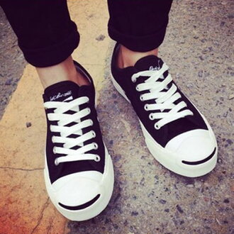 帆布鞋 韓版ulzzang超潮開口笑休閒帆布鞋【S911】☆雙兒網☆