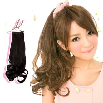 ☆雙兒網☆梨花款馬尾假髮長60公分髮量超多【7956L】森林系浪漫梨花捲綁式馬尾髮片