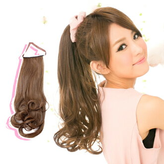 ☆雙兒網☆梨花款馬尾假髮長60公分髮量超多【7956L】森林系浪漫梨花捲綁式馬尾髮片