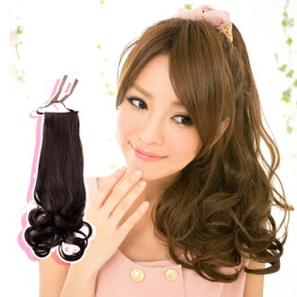 ☆雙兒網☆梨花款馬尾假髮長60公分髮量超多【7956L】森林系浪漫梨花捲綁式馬尾髮片