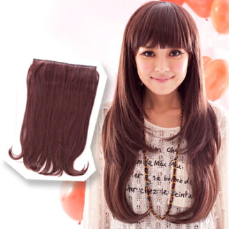 ☆雙兒網☆HOT!一片即可髮量多接髮片【AMF020】耐熱纖維-梨花頭超長內灣微捲接髮片