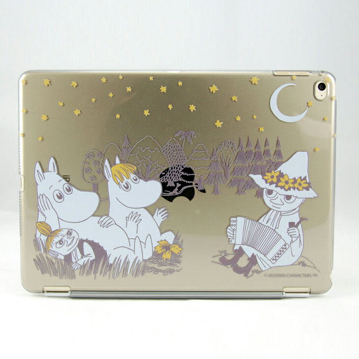 Moomin 嚕嚕米正版授權 -【 仲夏之夜(灰) 】：《 iPad / ipad Mini 》水晶殼＋Smart Cover（磁桿）