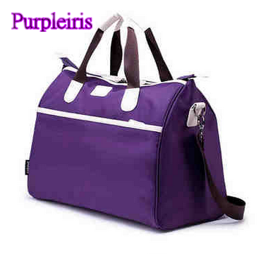 【鳶尾紫】紫色包包 紫色女包 韓版時尚女側背旅行包休閒出差包尼龍超輕防水單肩手提包