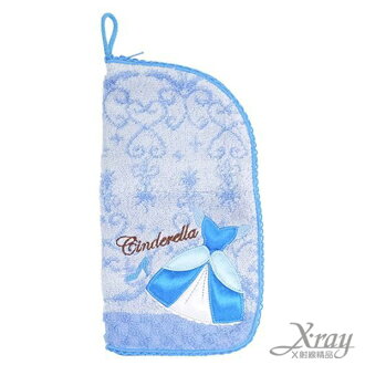 X射線【C008600】灰姑娘毛巾材質收納袋,浴巾/毛巾/盥洗小物/迪士尼公主