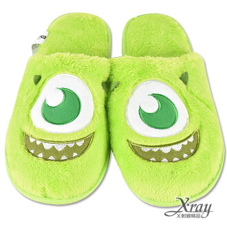X射線【C290049】大眼仔絨毛室內拖鞋,柔軟絨毛拖鞋/動物拖鞋/交換禮物/冬季必備