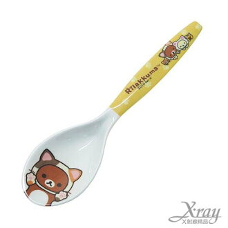 X射線【C412081】懶熊美奈皿湯匙,餐具組/環保/開學/便當/兒童