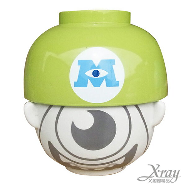X射線【C230335】迪士尼碗蓋組(小)-大眼仔，環保/餐具組/飯碗/玻璃碗/送禮自用