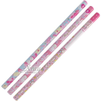 X射線【C220002】美樂蒂鉛筆組3入(B),木頭鉛筆/文具用品/開學必備
