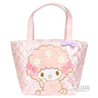 X射線【C010024】Piano必愛諾小綿羊手提包《S.粉.花鳥.側坐.菱格縫線》,逛街/旅遊/休閒/出遊/旅行/開學必備/斜背袋/側背包/隨身包