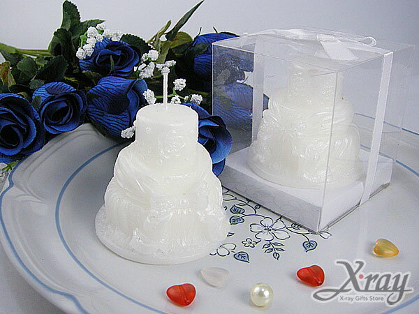 X 射線【Y50006】造型蠟燭婚禮小物系列-大3層蛋糕