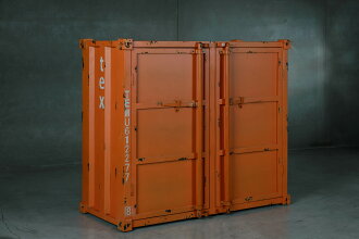 工業風個性復古斗櫃(橘色)