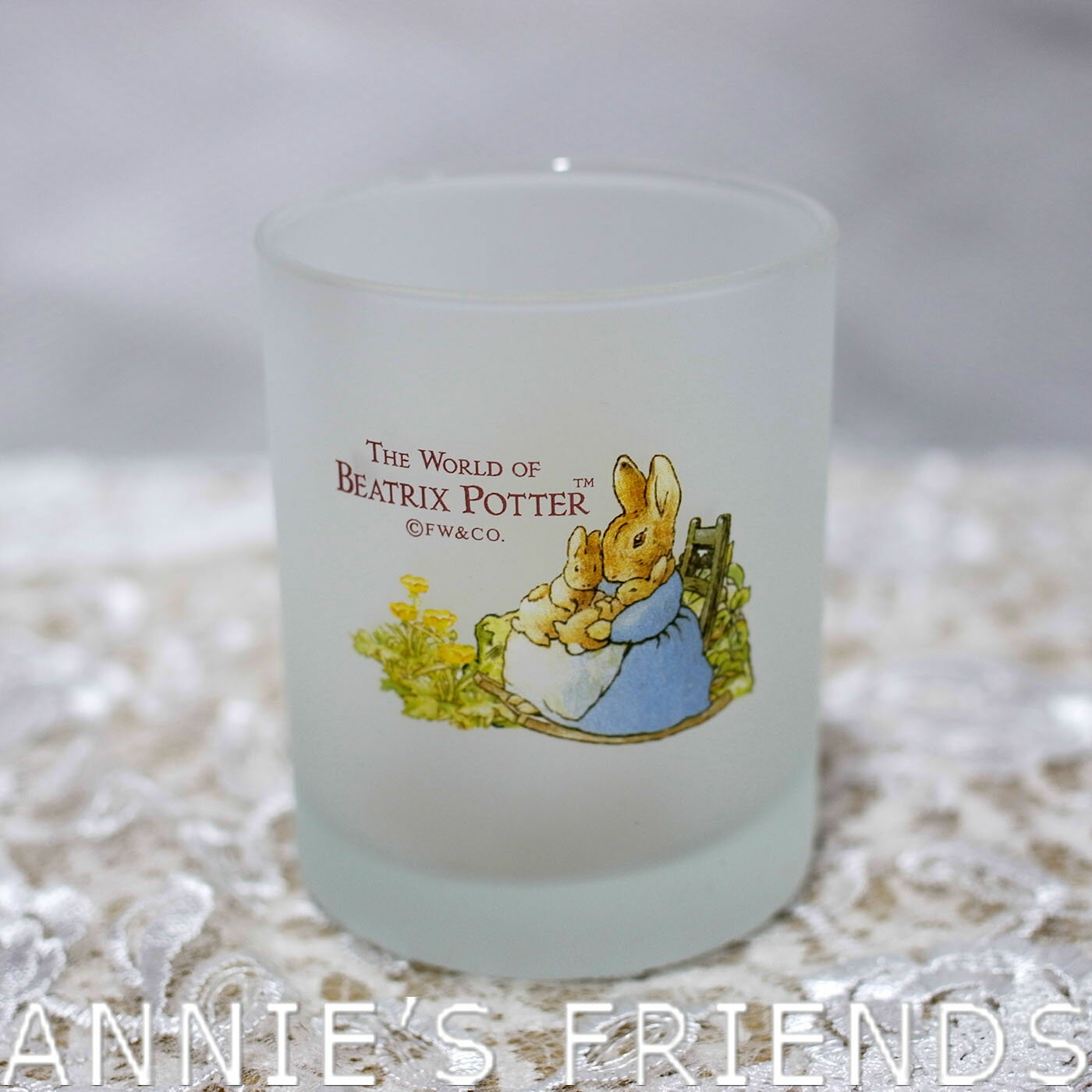 AnniesFriends 彼得兔 Peter Rabbit 380CC 厚底圓杯 質感霧面 玻璃杯 禮品