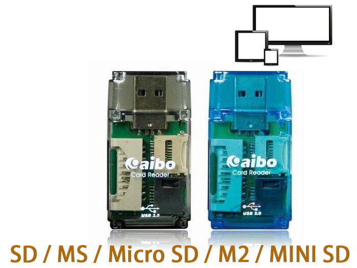 小精靈多合1讀卡機SD/MS/Micro SD/M2/MINI SD  