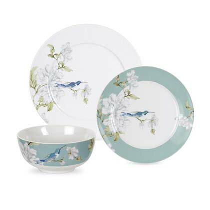 Royal Worcester 英國進口12件餐具組 - 鳥語花香