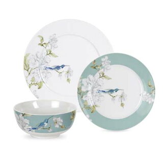 Royal Worcester 英國進口12件餐具組 - 鳥語花香