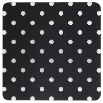 PP杯墊4入 DOTS BK