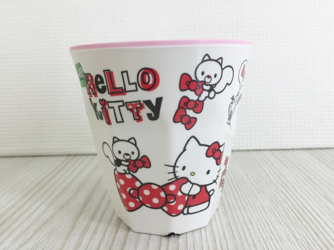 【真愛日本】15120100010 格紋水杯-多結紅 三麗鷗 Hello Kitty 凱蒂貓 杯子水杯 漱口杯