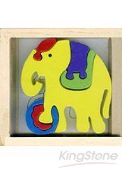 小象玩球立體拼圖盒