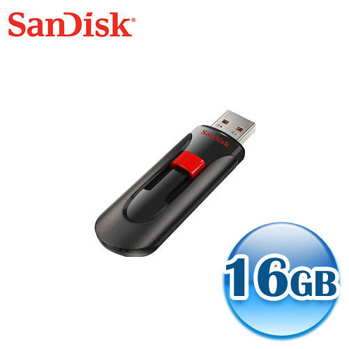 SanDisk Cruzer Glide CZ60 16GB 黑 16G 隨身碟[天天3C]