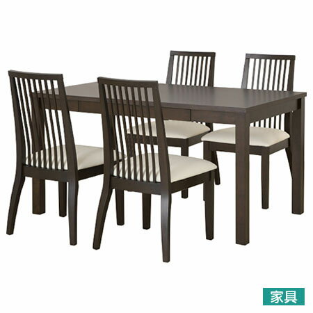 ◎木質餐桌椅組 VENICE DBR 深褐色